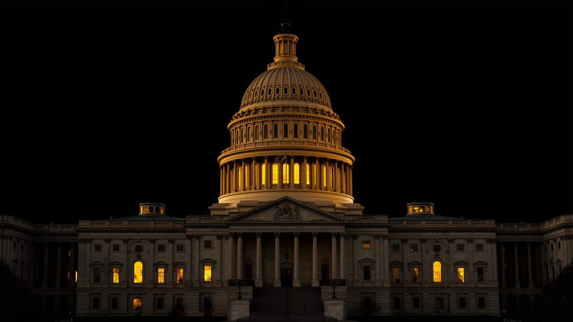 The Capitol at night